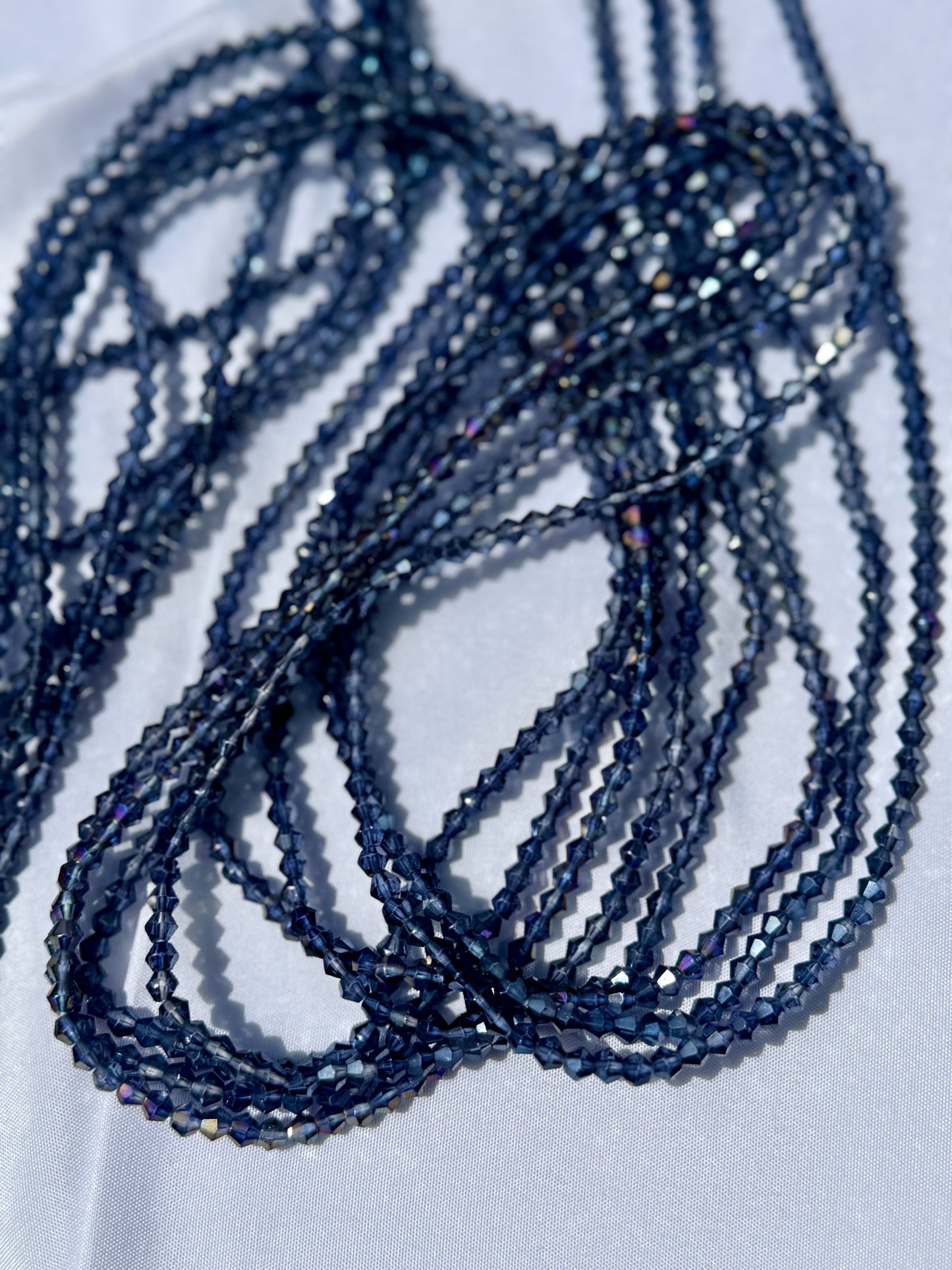 Blue grey waistbeads