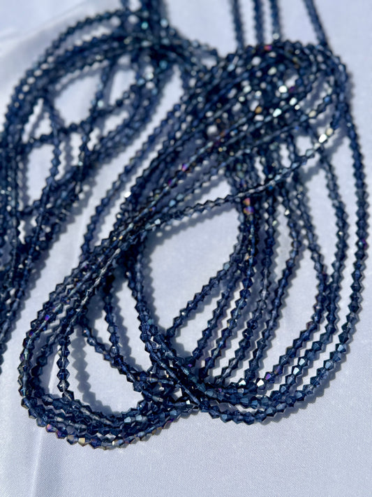 Blue grey waistbeads