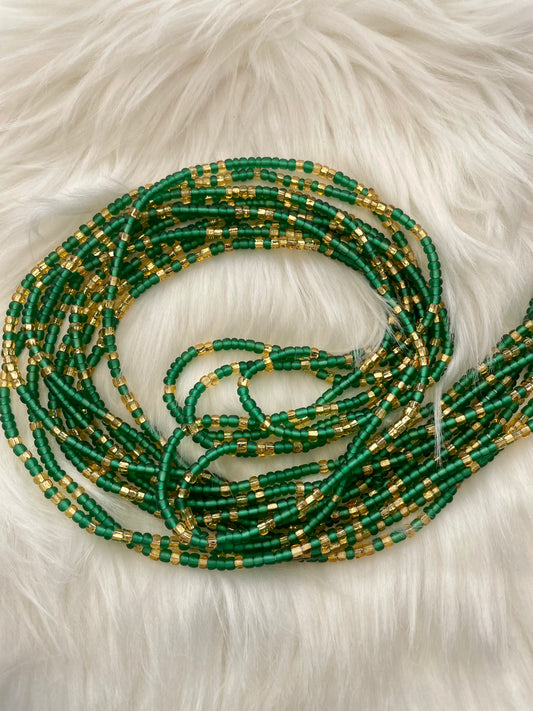 Green and Gold Waistbeads