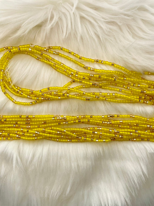 yellow and gold waistbeads